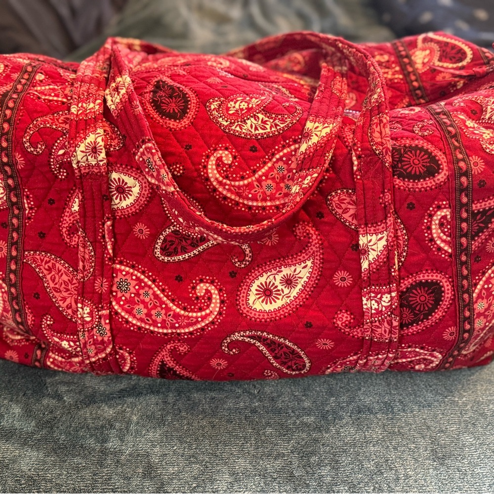 Vera Bradley large duffle bag in Mesa Red